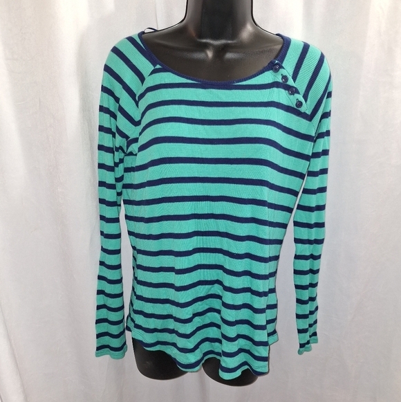 JC Penny striped shirt size large - Picture 1 of 6